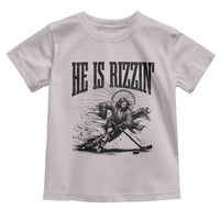 Funny Jesus Hockey Toddler T Shirt He Is Rizzin'