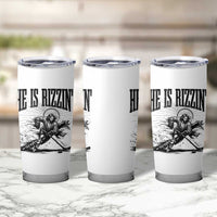 Funny Jesus Hockey Tumbler Cup He Is Rizzin'