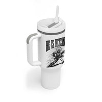 Funny Jesus Hockey Tumbler With Handle He Is Rizzin'