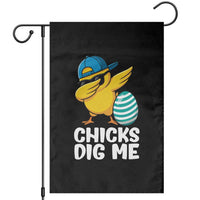 Easter Chicks Dig Me Garden Flag Cute Chicken Dabbing Egg Hunt Toddler