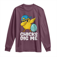 Easter Chicks Dig Me Long Sleeve Shirt Cute Chicken Dabbing Egg Hunt Toddler