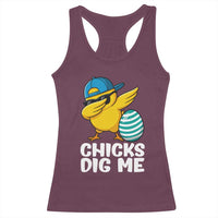 Easter Chicks Dig Me Racerback Tank Top Cute Chicken Dabbing Egg Hunt Toddler