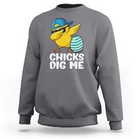 Easter Chicks Dig Me Sweatshirt Cute Chicken Dabbing Egg Hunt Toddler