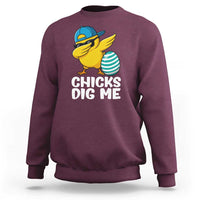Easter Chicks Dig Me Sweatshirt Cute Chicken Dabbing Egg Hunt Toddler