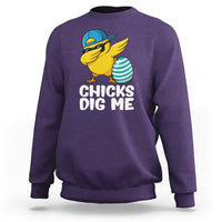 Easter Chicks Dig Me Sweatshirt Cute Chicken Dabbing Egg Hunt Toddler