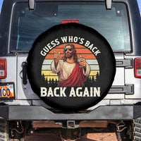 Funny Jesus Easter Spare Tire Cover Guess Who's Back? Back Again Easter