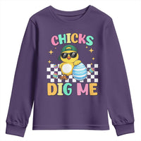 Chicks Dig Me Youth Sweatshirt Funny Easter Chick