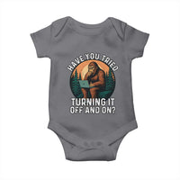 Funny Bigfoot Tech Support Baby Onesie Have You Tried Turning It Off And On Sasquatsch Computer - Wonder Print Shop