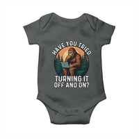 Funny Bigfoot Tech Support Baby Onesie Have You Tried Turning It Off And On Sasquatsch Computer - Wonder Print Shop