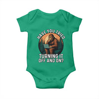 Funny Bigfoot Tech Support Baby Onesie Have You Tried Turning It Off And On Sasquatsch Computer - Wonder Print Shop