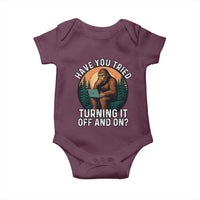 Funny Bigfoot Tech Support Baby Onesie Have You Tried Turning It Off And On Sasquatsch Computer - Wonder Print Shop