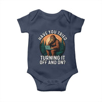 Funny Bigfoot Tech Support Baby Onesie Have You Tried Turning It Off And On Sasquatsch Computer - Wonder Print Shop