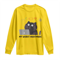 My Worst Nightmare Long Sleeve Shirt Funny Cat Gaming Wifi Loading Hurmor - Wonder Print Shop