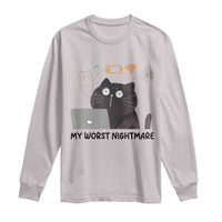 My Worst Nightmare Long Sleeve Shirt Funny Cat Gaming Wifi Loading Hurmor - Wonder Print Shop