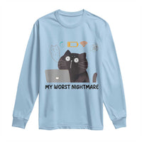 My Worst Nightmare Long Sleeve Shirt Funny Cat Gaming Wifi Loading Hurmor - Wonder Print Shop