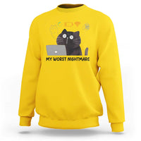 My Worst Nightmare Sweatshirt Funny Cat Gaming Wifi Loading Hurmor - Wonder Print Shop