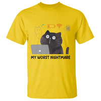 My Worst Nightmare T Shirt Funny Cat Gaming Wifi Loading Hurmor - Wonder Print Shop