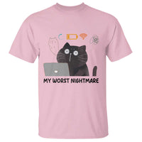 My Worst Nightmare T Shirt Funny Cat Gaming Wifi Loading Hurmor - Wonder Print Shop