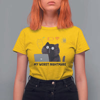 My Worst Nightmare T Shirt For Women Funny Cat Gaming Wifi Loading Hurmor - Wonder Print Shop
