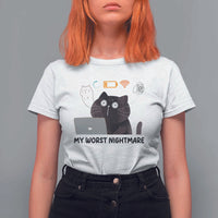 My Worst Nightmare T Shirt For Women Funny Cat Gaming Wifi Loading Hurmor - Wonder Print Shop