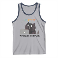 My Worst Nightmare Tank Top Funny Cat Gaming Wifi Loading Hurmor - Wonder Print Shop
