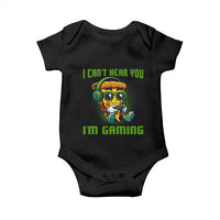 Funny Pizza Video Gaming Baby Onesie I Can Not Hear You I Am Gaming - Wonder Print Shop