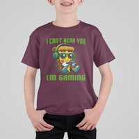 Funny Pizza Video Gaming T Shirt For Kid I Can Not Hear You I Am Gaming - Wonder Print Shop