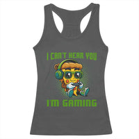 Funny Pizza Video Gaming Racerback Tank Top I Can Not Hear You I Am Gaming - Wonder Print Shop