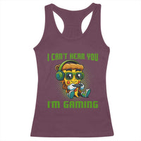 Funny Pizza Video Gaming Racerback Tank Top I Can Not Hear You I Am Gaming - Wonder Print Shop