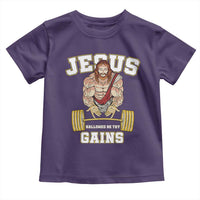 Funny Jesus Gym Toddler T Shirt Hallowed Be Thy Gains - Wonder Print Shop