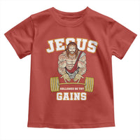 Funny Jesus Gym Toddler T Shirt Hallowed Be Thy Gains - Wonder Print Shop