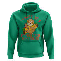 Funny Sloth Taco Gym Hoodie I'm Into Fitness Taco In My Mouth - Wonder Print Shop