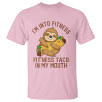 Funny Sloth Taco Gym T Shirt I'm Into Fitness Taco In My Mouth - Wonder Print Shop
