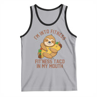 Funny Sloth Taco Gym Tank Top I'm Into Fitness Taco In My Mouth - Wonder Print Shop