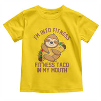 Funny Sloth Taco Gym Toddler T Shirt I'm Into Fitness Taco In My Mouth - Wonder Print Shop