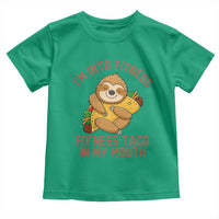Funny Sloth Taco Gym Toddler T Shirt I'm Into Fitness Taco In My Mouth - Wonder Print Shop