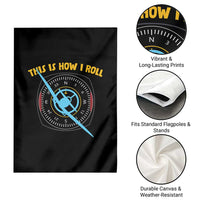Funny Pilot Aviation Airplane Garden Flag This Is How We Roll - Wonder Print Shop