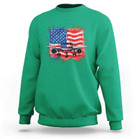 Pilot Airplane Patriotic American Flag Plane Aviation Sweatshirt - Wonder Print Shop