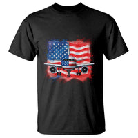 Pilot Airplane Patriotic American Flag Plane Aviation T Shirt - Wonder Print Shop
