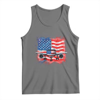 Pilot Airplane Patriotic American Flag Plane Aviation Tank Top - Wonder Print Shop