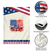 Pilot Airplane Patriotic American Flag Plane Aviation Garden Flag