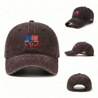 Pilot Airplane Patriotic American Flag Plane Aviation Washed Cotton Baseball Cap
