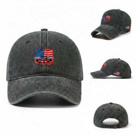 Pilot Airplane Patriotic American Flag Plane Aviation Washed Cotton Baseball Cap