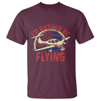 Funny Airplane Pilot T Shirt I'd Rather Be Flying - Wonder Print Shop
