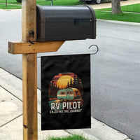 RV Pilot Enjoying The Journey Garden Flag Funny Camping Lover - Wonder Print Shop