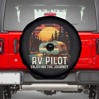 RV Pilot Enjoying The Journey Spare Tire Cover Funny Camping Lover - Wonder Print Shop