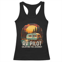 RV Pilot Enjoying The Journey Racerback Tank Top Funny Camping Lover - Wonder Print Shop