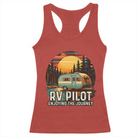 RV Pilot Enjoying The Journey Racerback Tank Top Funny Camping Lover - Wonder Print Shop