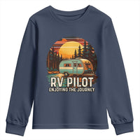 RV Pilot Enjoying The Journey Youth Sweatshirt Funny Camping Lover - Wonder Print Shop