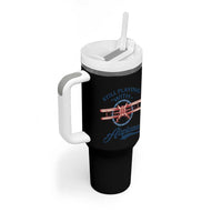 Still Playing With Airplane Tumbler With Handle Aviation Lover Airline Pilot - Wonder Print Shop
